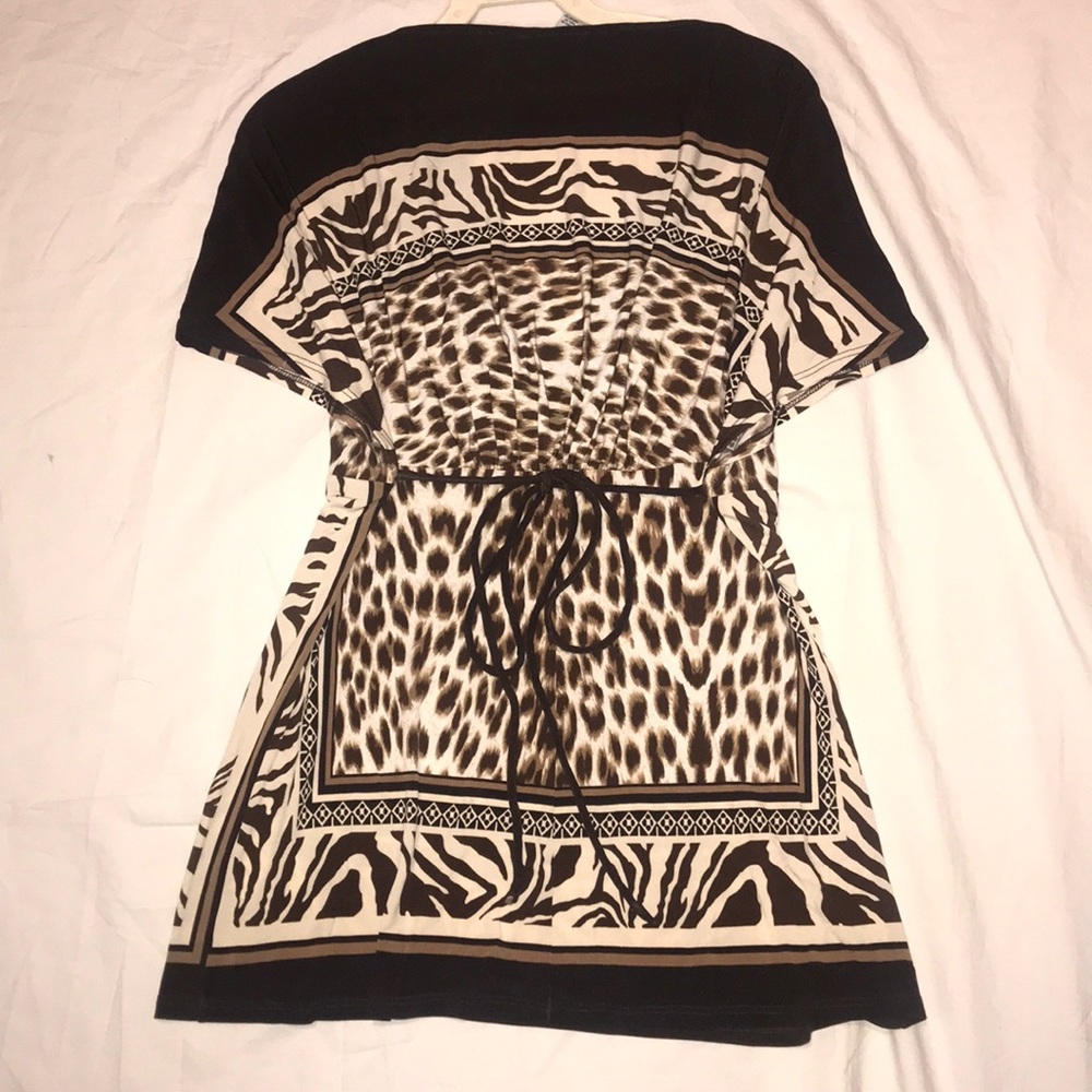 Cache Print Tunic Hardware Front W Tie Back - image 4